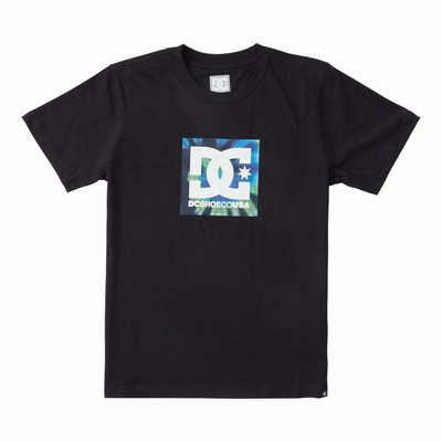 DC Square Star Kid's Black T-Shirt Australia Online YVN-802